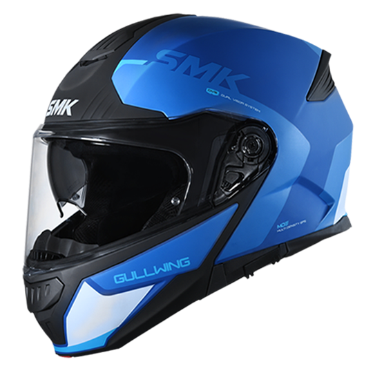 SMK Gullwing Kresto Blue White Gloss (GL551) Helmet