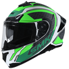SMK Typhoon RD1 White Green Grey Matt (MA186) Helmet