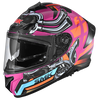 SMK Typhoon Motorhead Pink Orange Gloss (GL976) Helmet