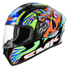 SMK Stellar Skull Black Orange Grey Matt (MA274) Helmet