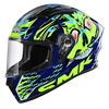SMK Stellar Skull Blue Yellow Black Gloss (GL542) Helmet