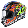 SMK Stellar Skull Grey Yellow Orange Matt (MA647) Helmet