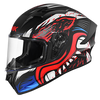 SMK Stellar Animal Black Red White Matt (MA231) Helmet