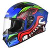 SMK Stellar Animal Blue Red Green Matt (MA538) Helmet