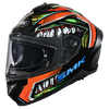 SMK Typhoon Raptor Black Red Orange Gloss (GL237) Helmet (with Double D rings)