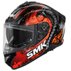 SMK Typhoon Reptile Black Orange Red Matt (MA273) Helmet