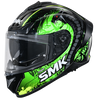 SMK Typhoon Reptile Black Green Yellow Gloss (GL284) Helmet