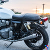 ZANA SADDLE STAYS WITH EXHAUST SHEILD TEXTURE MATT BLACK FOR GT/INTERCEPTOR 650 (ZI-8121)