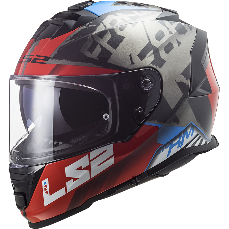 LS2 FF800 Storm Sprinter Black Red Titanium Gloss Helmet
