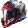 LS2 FF800 Storm Sprinter Black Red Titanium Gloss Helmet