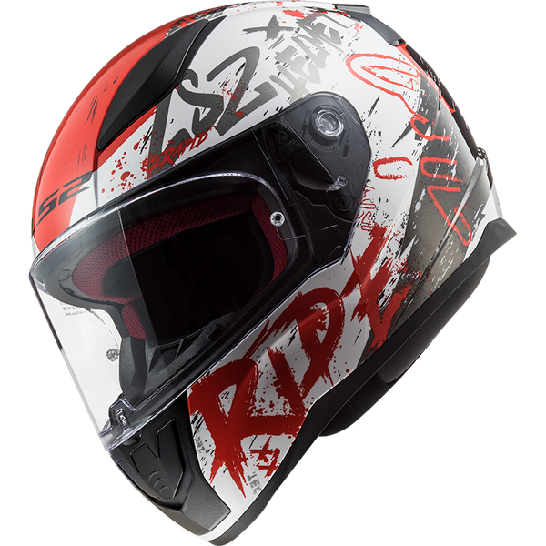 ls2 ff353 rapid naughty helmet LS2 FF353 RAPID NAUGHTY Gloss White Red Helmet– Moto Central