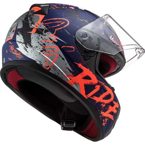 LS2 FF353 RAPID NAUGHTY Gloss Black Blue Orange Helmet