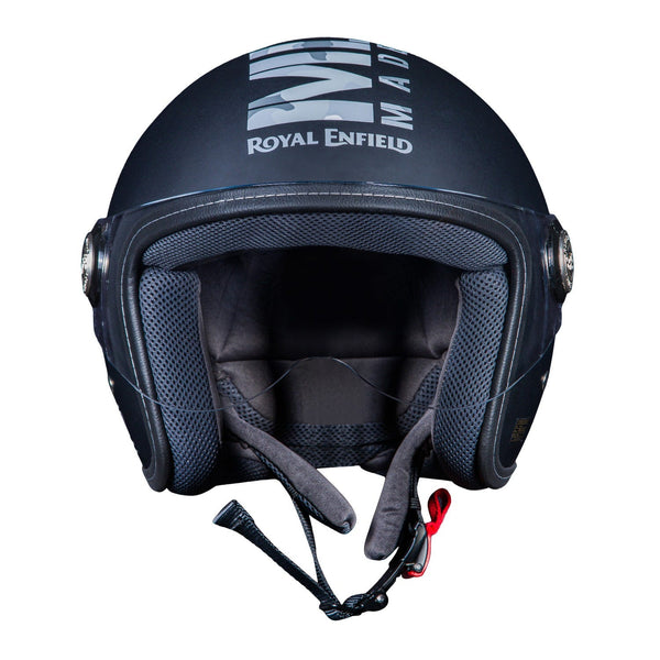 Royal enfield helmet matt black hot sale