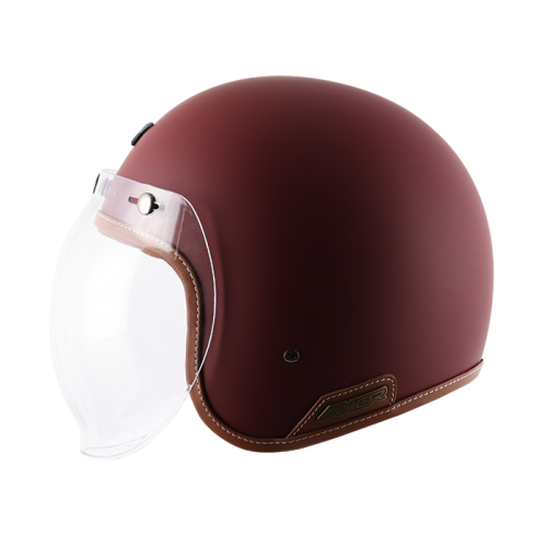 AXOR Jet Open Face Dull Chestnut Red Helmet