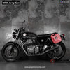ZANA SADDLE STAYS WITH EXHAUST SHEILD WITH JERRY CAN MOUNTING TEXTURE MATT BLACK FOR GT/INTERCEPTOR650 (ZI-8134)