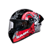 SMK Stellar Sports Samurai Gloss Black Grey Red (GL263) Helmet