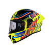 SMK Stellar Sports Graffiti Gloss Yellow Red Orange (GL437) Helmet
