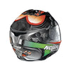 Nolan N605 Gemini Replica M Melandri 35 Scratched Chrome Helmet