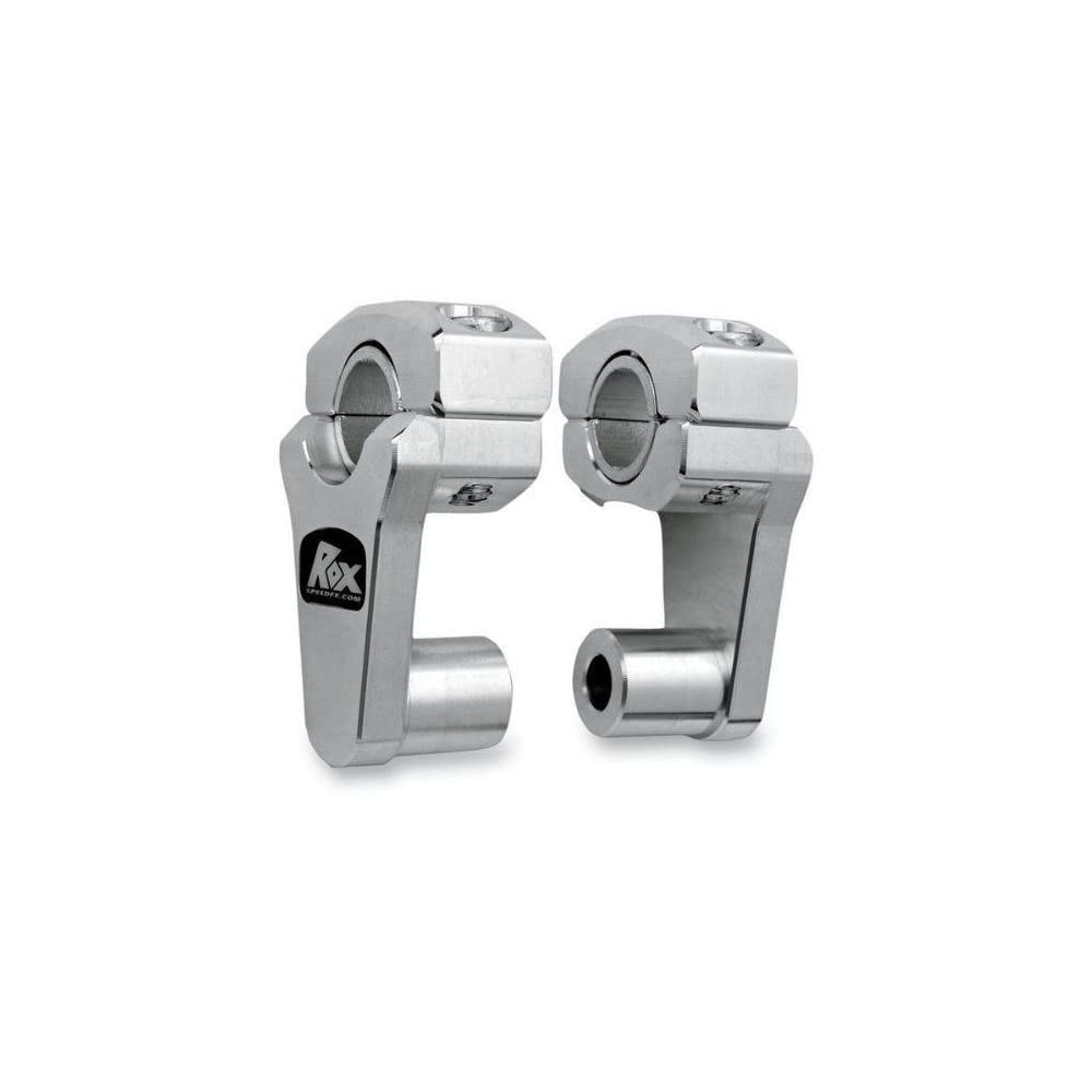Rox Pivoting Handlebar Risers 51mm Rise, 22 & 28mm Handlebar Natural Aluminum (1R-P2SE)