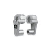 Rox Pivoting Handlebar Risers 51mm Rise, 22 & 28mm Handlebar Natural Aluminum (1R-P2SE)