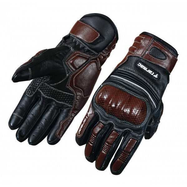 Tarmac Retro Riding Gloves (Black Brown)