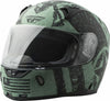 Fly Racing Revolt Liberator Matt Black Green Helmet