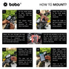 BOBO BM1 Jaw Grip Bike Phone Holder (with fast USB QC3.0 charger) Motorcycle Mobile Mount