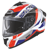 SMK Typhoon Style Matt White Red Grey (MA136) Helmet