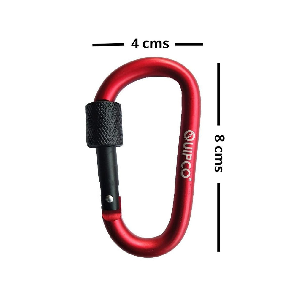 QUIPCO Coral Screwgate Accessory Carabiner 8cms (Red)