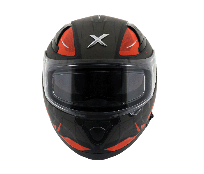 AXOR Apex Hunter Matt Black Orange Helmet