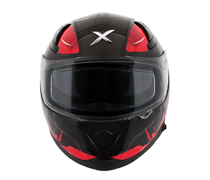 AXOR Apex Hunter Gloss Black Red Helmet