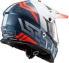 LS2 MX436 Pioneer Evo Evolve Matt White Cobalt Blue Helmet