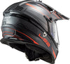 LS2 MX436 Pioneer Evo Knight Gloss Titanium Orange Helmet