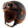 AXOR Retro Open Face Che Ruin Dull Black Gold Helmet