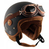 AXOR Retro Open Face Che Ruin Dull Black Gold Helmet