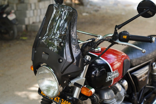 Carbon Racing Wanderer Premium Windshield for Royal Enfield Interceptor 650 V2 (Smoke)