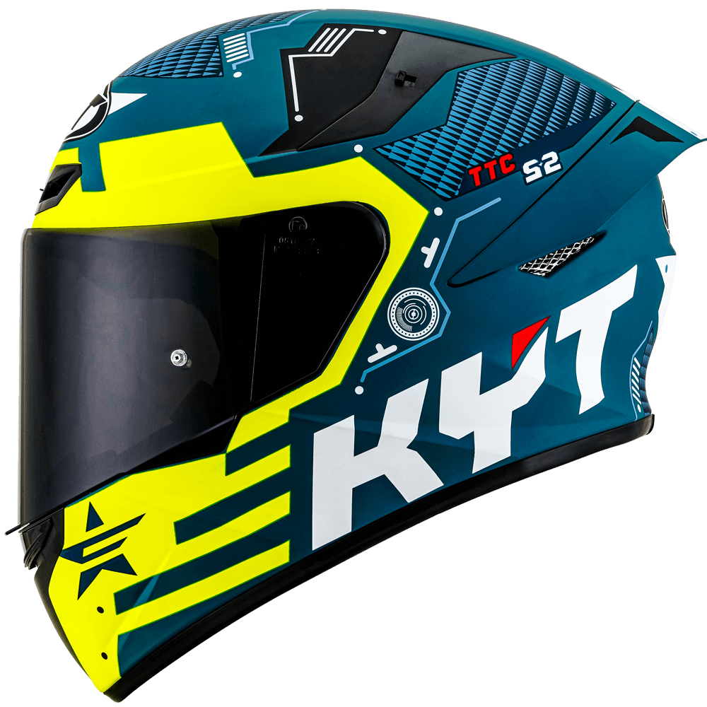 KYT TT Course Fuselage Matt Yellow Helmet