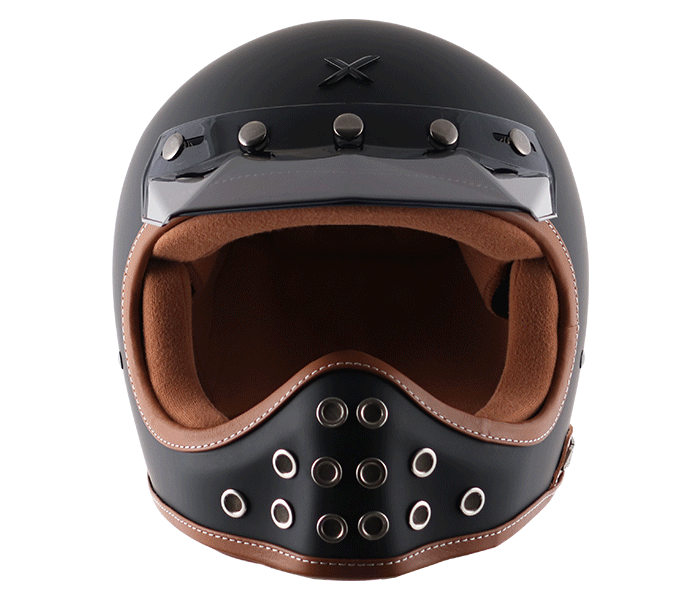 AXOR Retro Moto X Dull Black Helmet