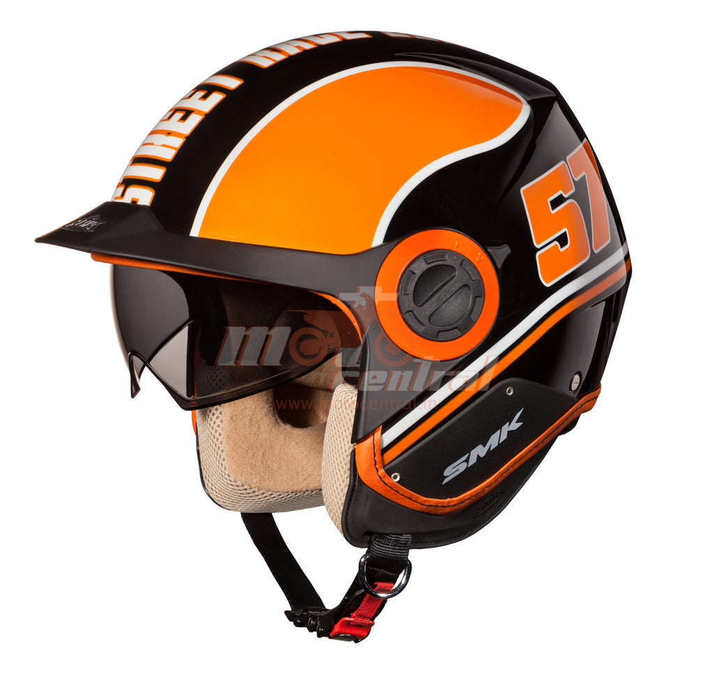 SMK Derby Grid Black Orange Gloss (GL271) - Moto Central