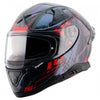 AXOR Apex Carbon Big Checks Gloss Red Helmet