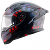 AXOR Apex Carbon Big Checks Gloss Red Helmet
