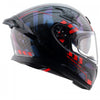 AXOR Apex Carbon Big Checks Gloss Red Helmet