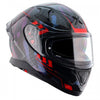 AXOR Apex Carbon Big Checks Gloss Red Helmet