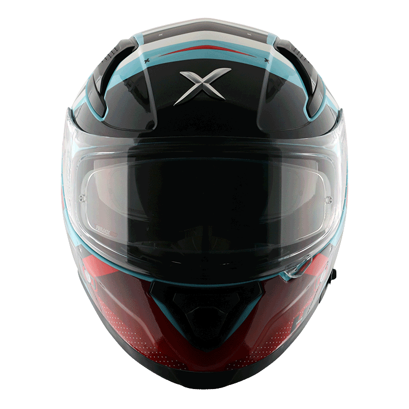 AXOR Apex Hex 2 Gloss Hex Blue Red Helmet