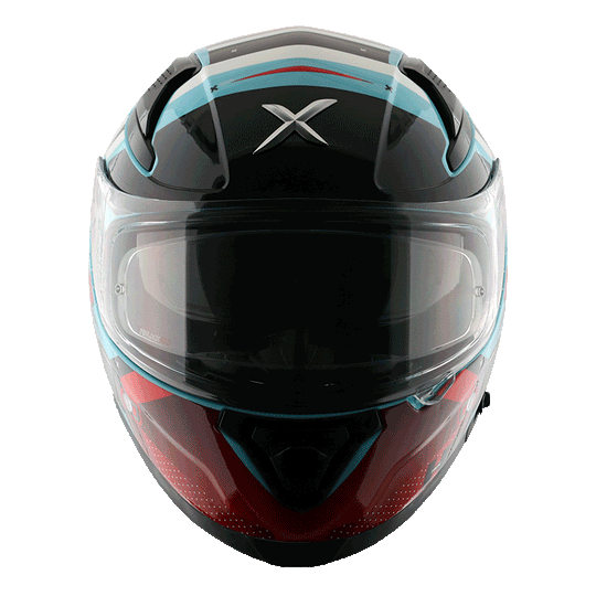AXOR Apex Hex 2 Gloss Hex Blue Red Helmet