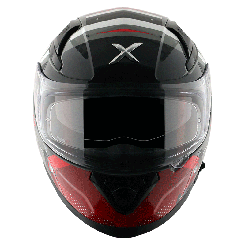 AXOR Apex Hex 2 Gloss Cool Grey Red Helmet