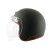 AXOR Jet Open Face Dull Battle Green Helmet
