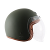 AXOR Jet Open Face Dull Battle Green Helmet