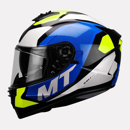 MT Blade 2 SV Trick Gloss Pearl Fluro Yellow Helmet