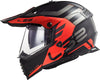 LS2 MX436 Pioneer Evo Adventurer Matt Black Orange Helmet